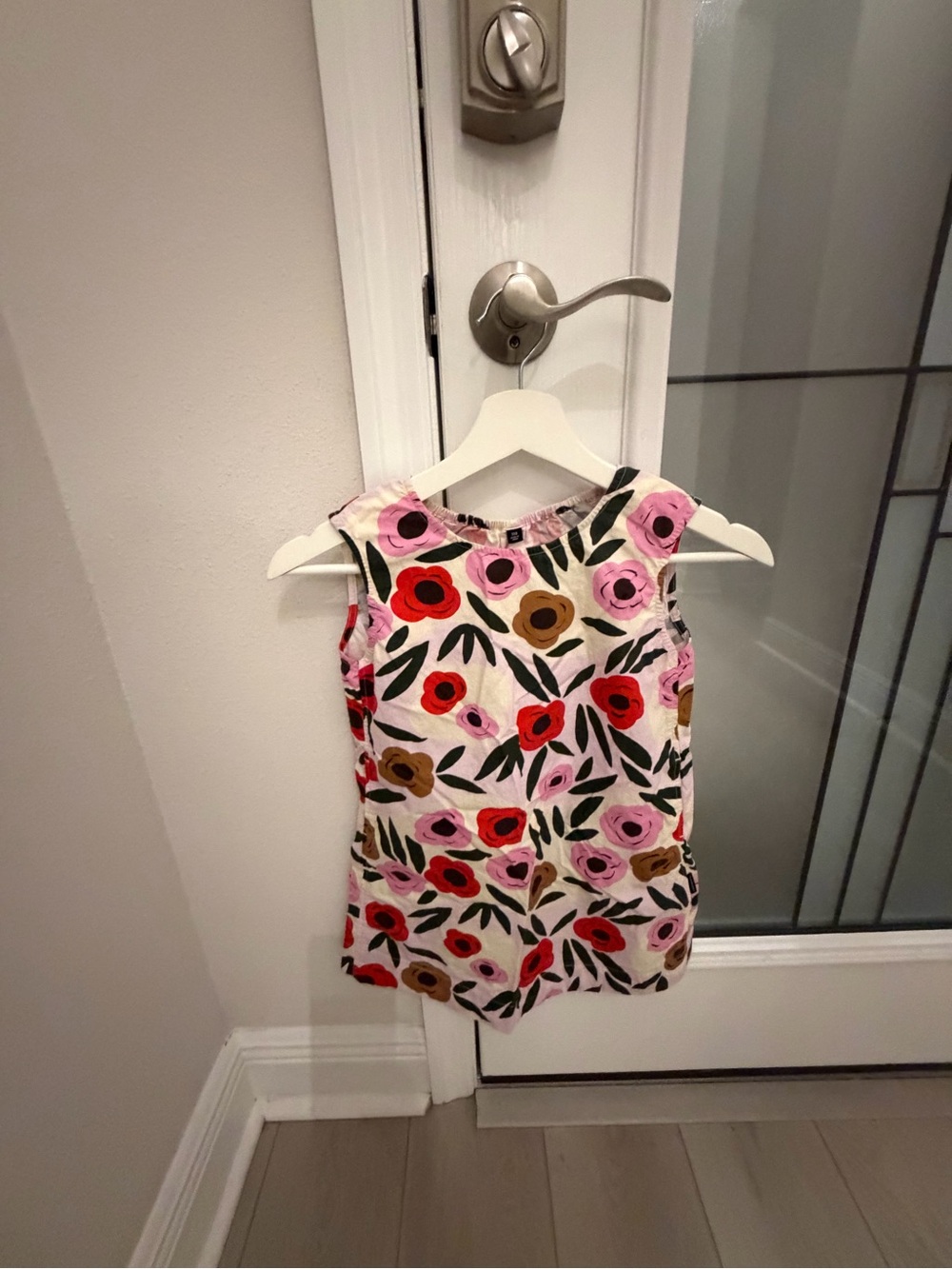 Uniqlo Floral Sleeveless Kids Dress in Pink, Red & Green